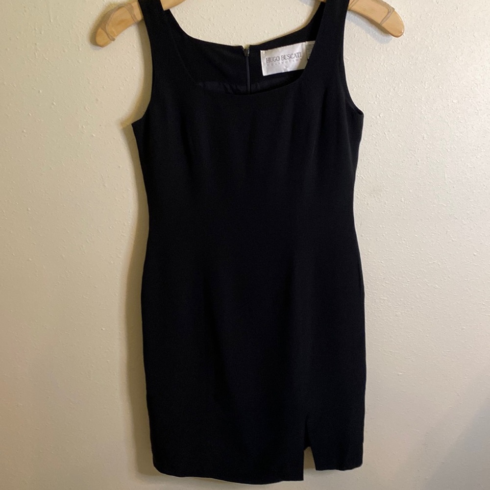 Hugo Buscati Silk Little Black Dress Sz 4